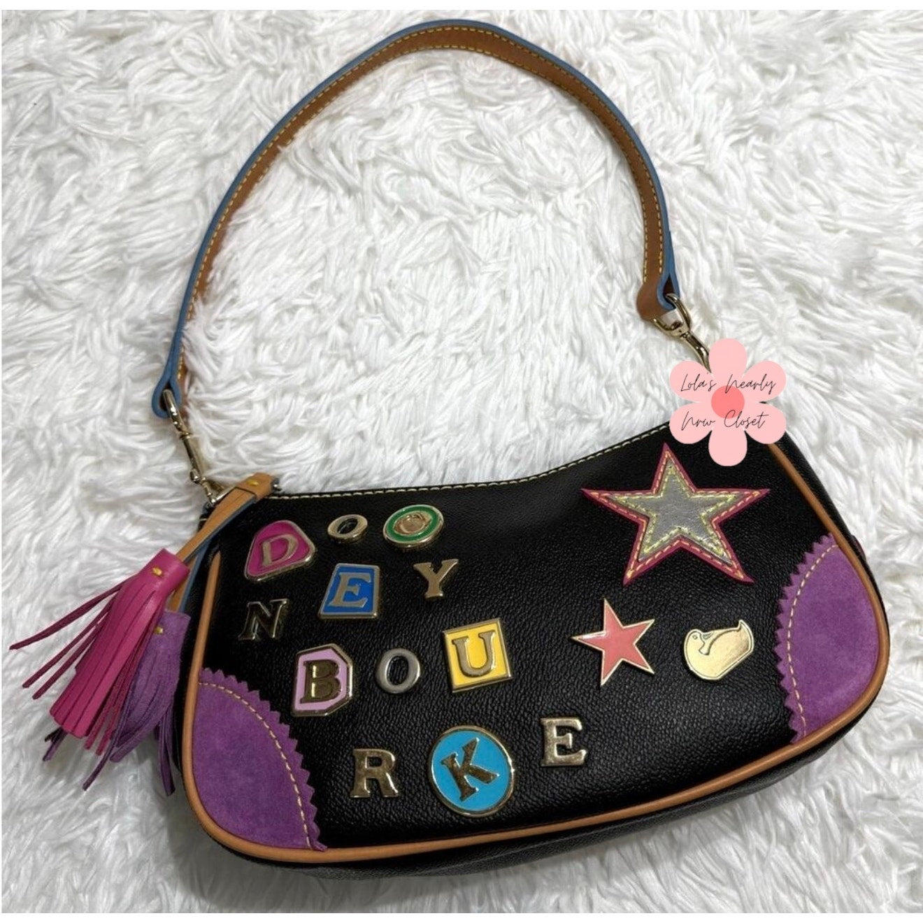 y2k DOONEY & BOURKE Vintage Lindsey Lohan " 1 " Limited Edition Shoulder bag