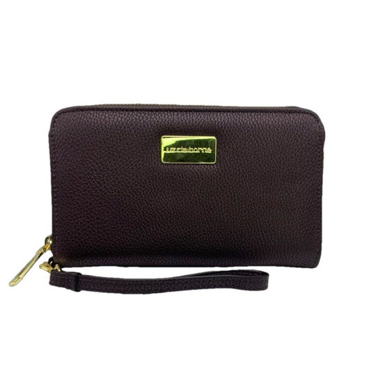 Liz Clairborne Dark Brown Zip Around Wallet