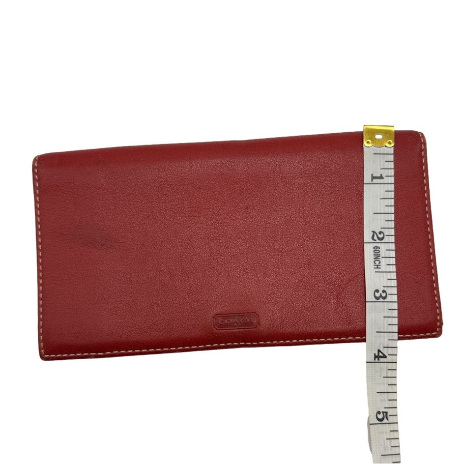y2k COACH Vintage Red Checkbook Holder