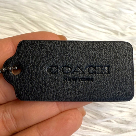 COACH Black Fob Bag Charm Hang tag Hangtag