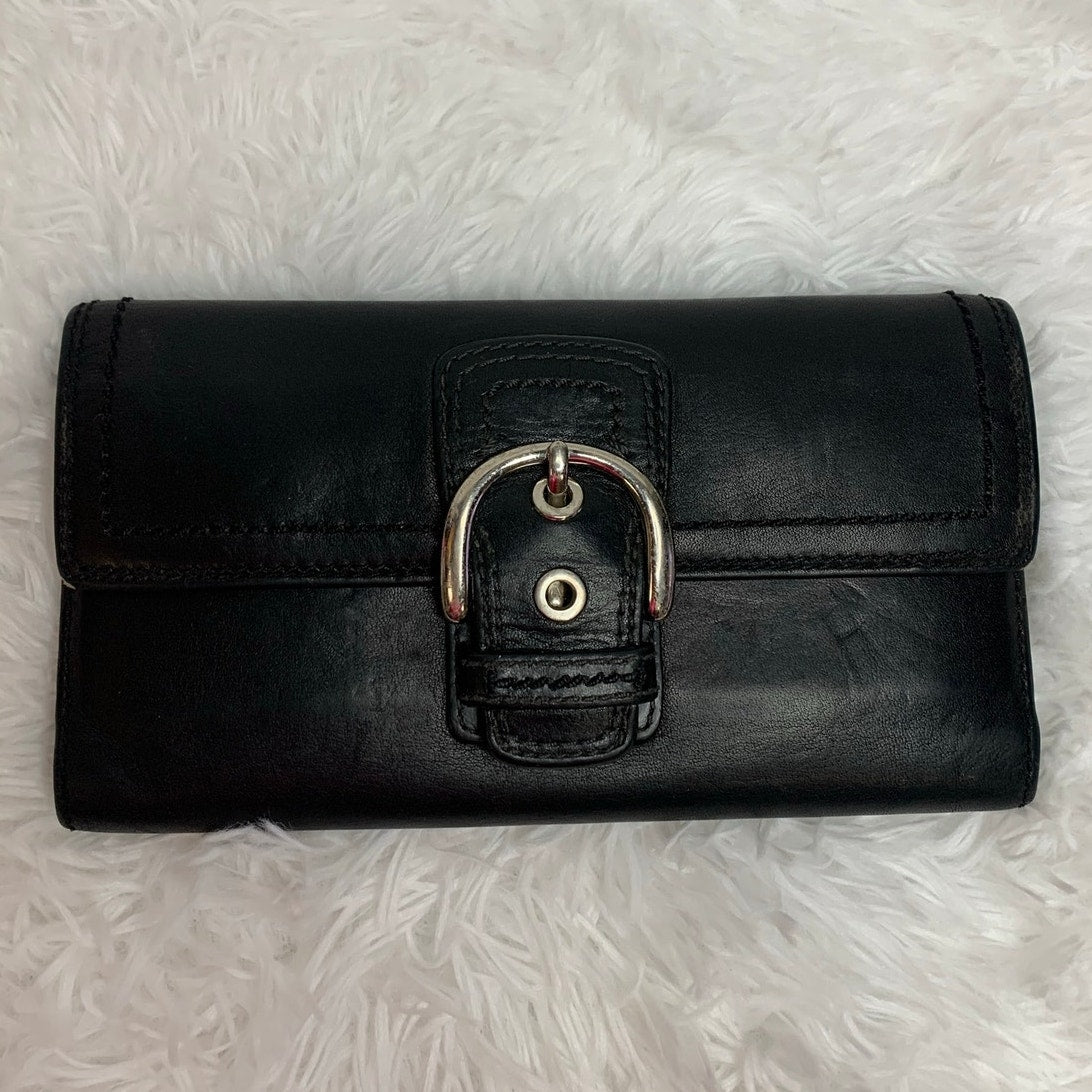 Coach Black Buckle Wallet