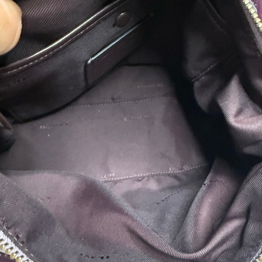 COACH Cargo Shoulder Bag Purple In Colorblock 91741