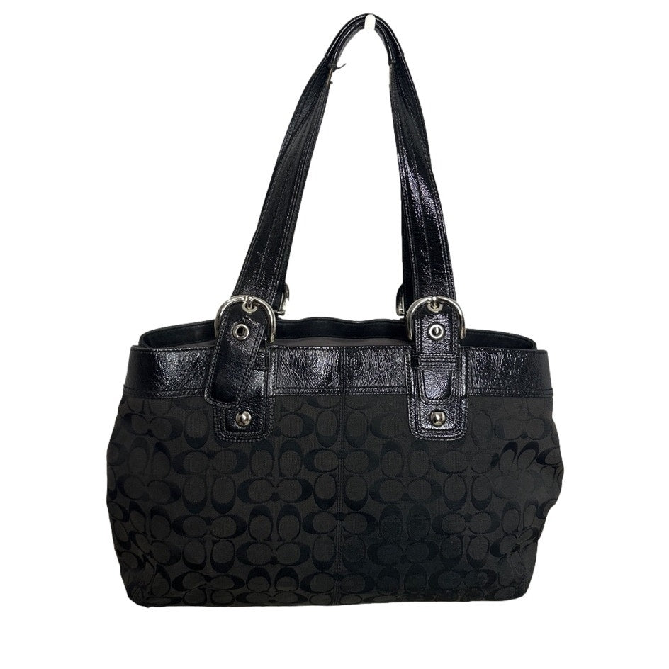 COACH Signature Canvas Black Shoulder Bag