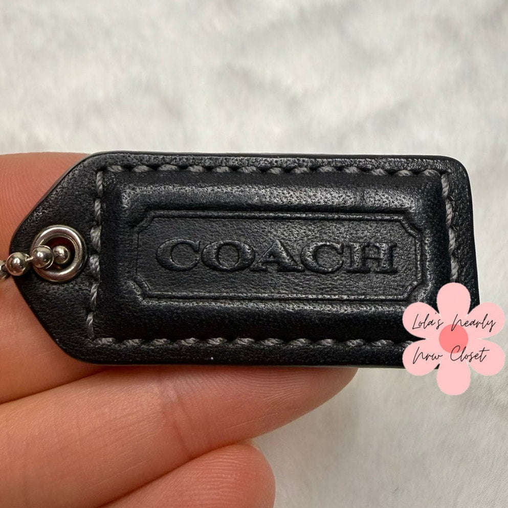 1.5" y2k COACH Vintage Fob Bag Charm Hang tag Hangtag