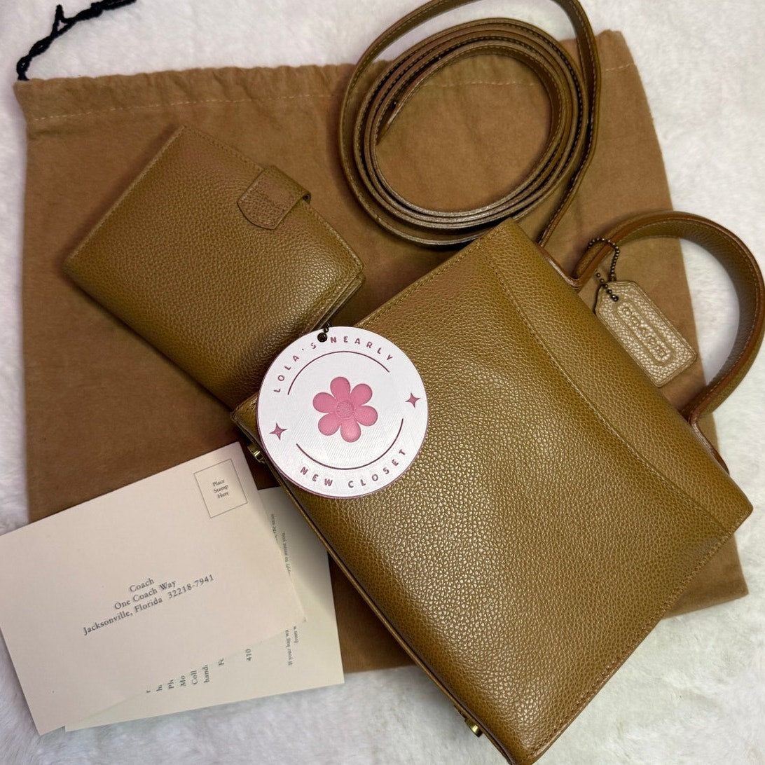 Vintage Coach Gracie Citron 4413 Italy 1996 Top Handle Crossbody with Wallet