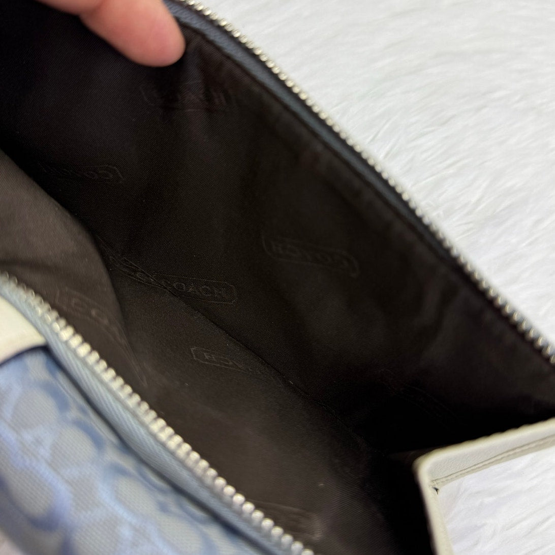 Vintage COACH y2k Blue Soho Signature Wallet