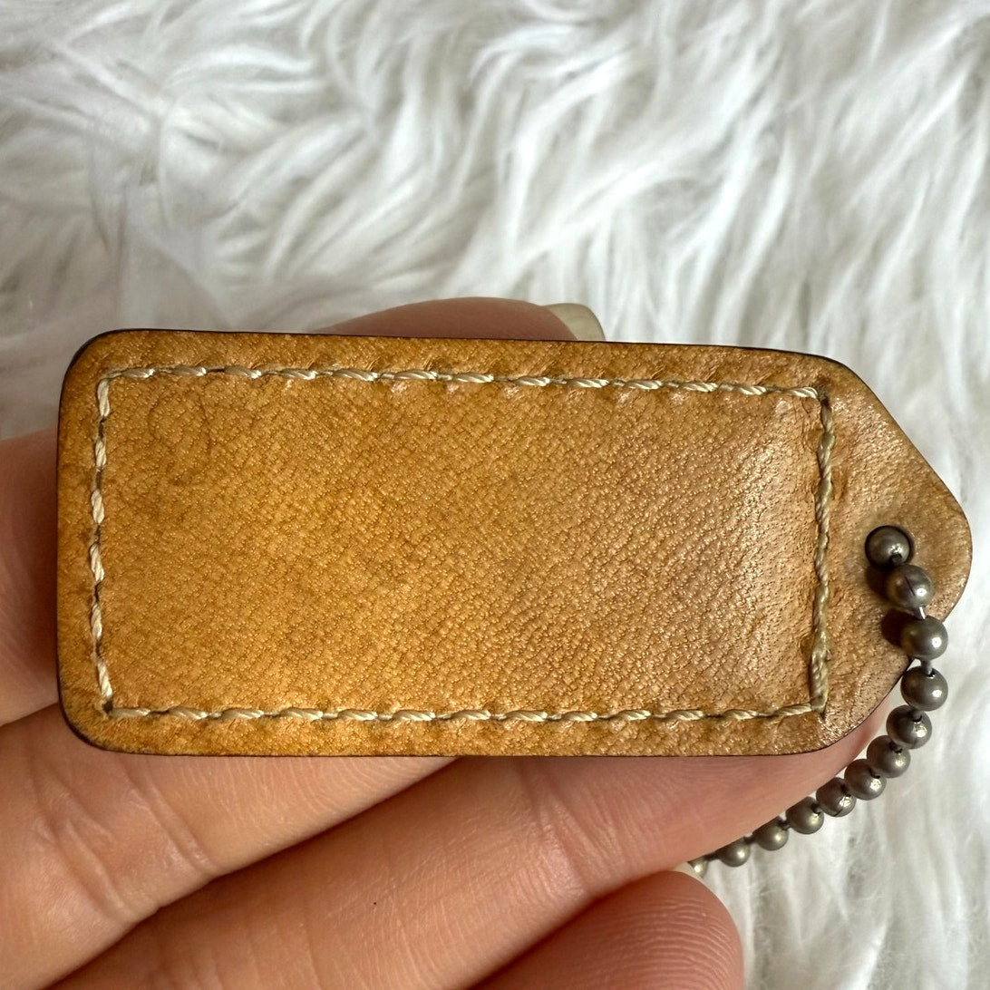 1.5" y2k COACH Vintage Fob Bag Charm Hang tag Hangtag