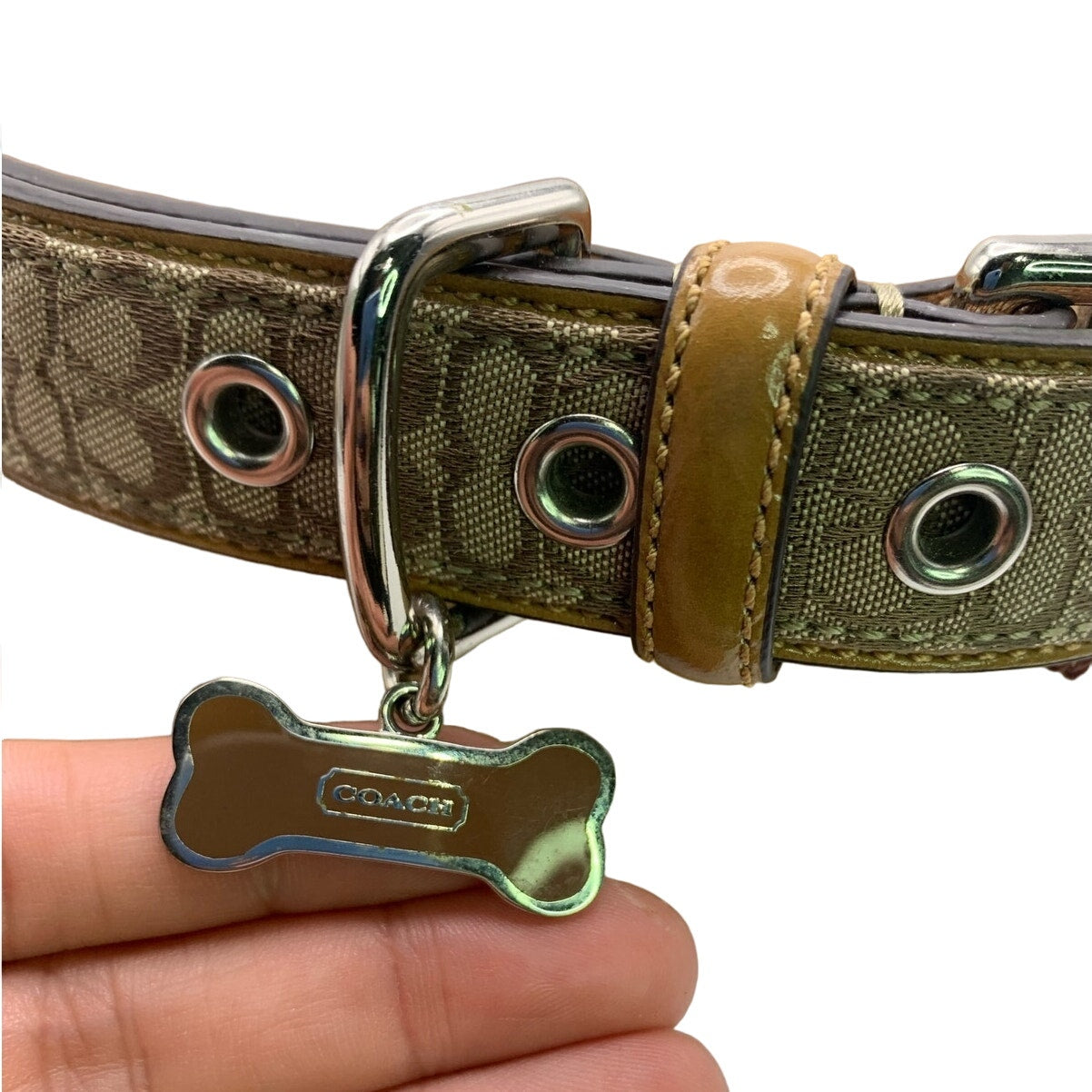 NIB COACH Charm Dog Collar Size "L"