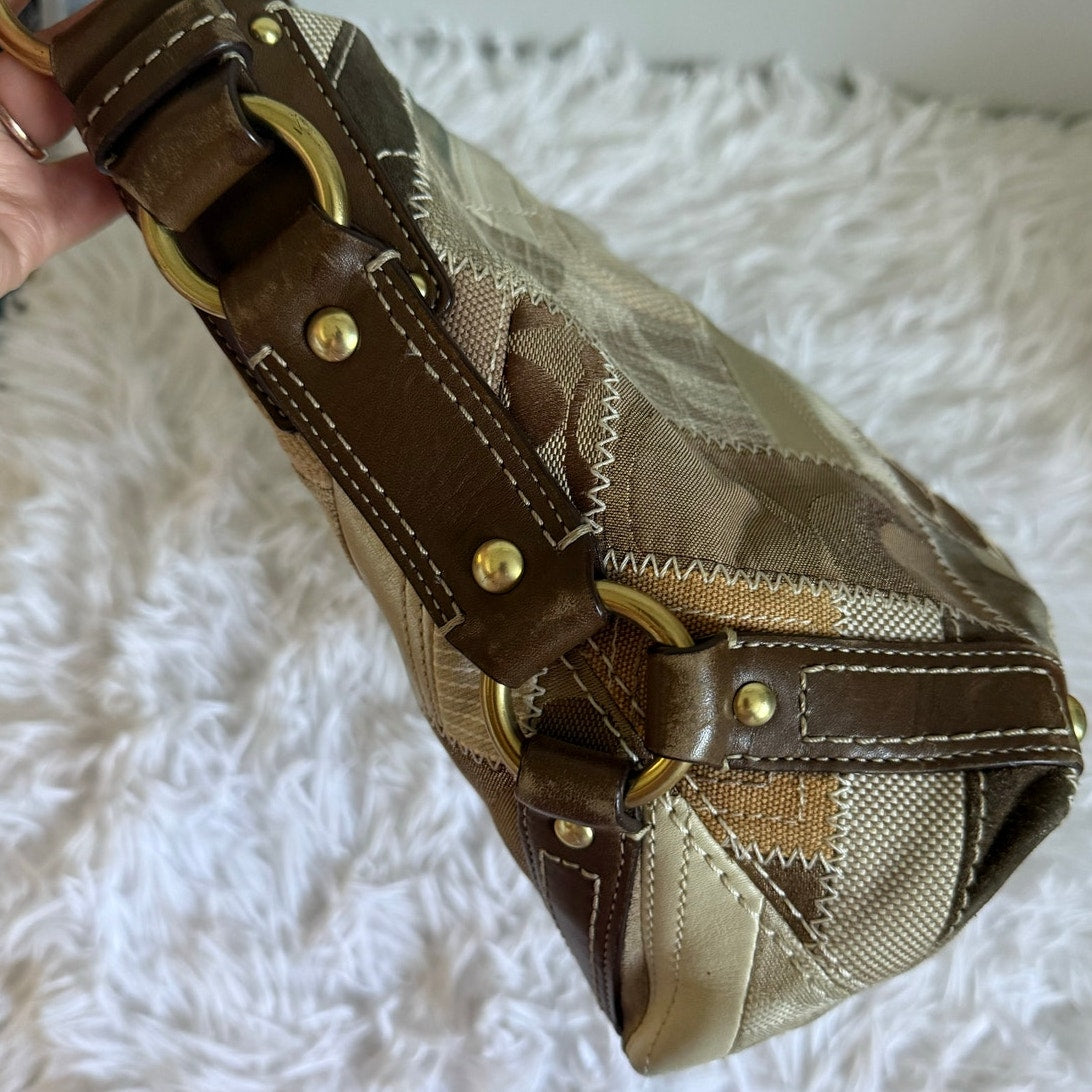 Y2K Coach 12523 Carly Signature Patchwork Hobo Bag Shoulder Bag