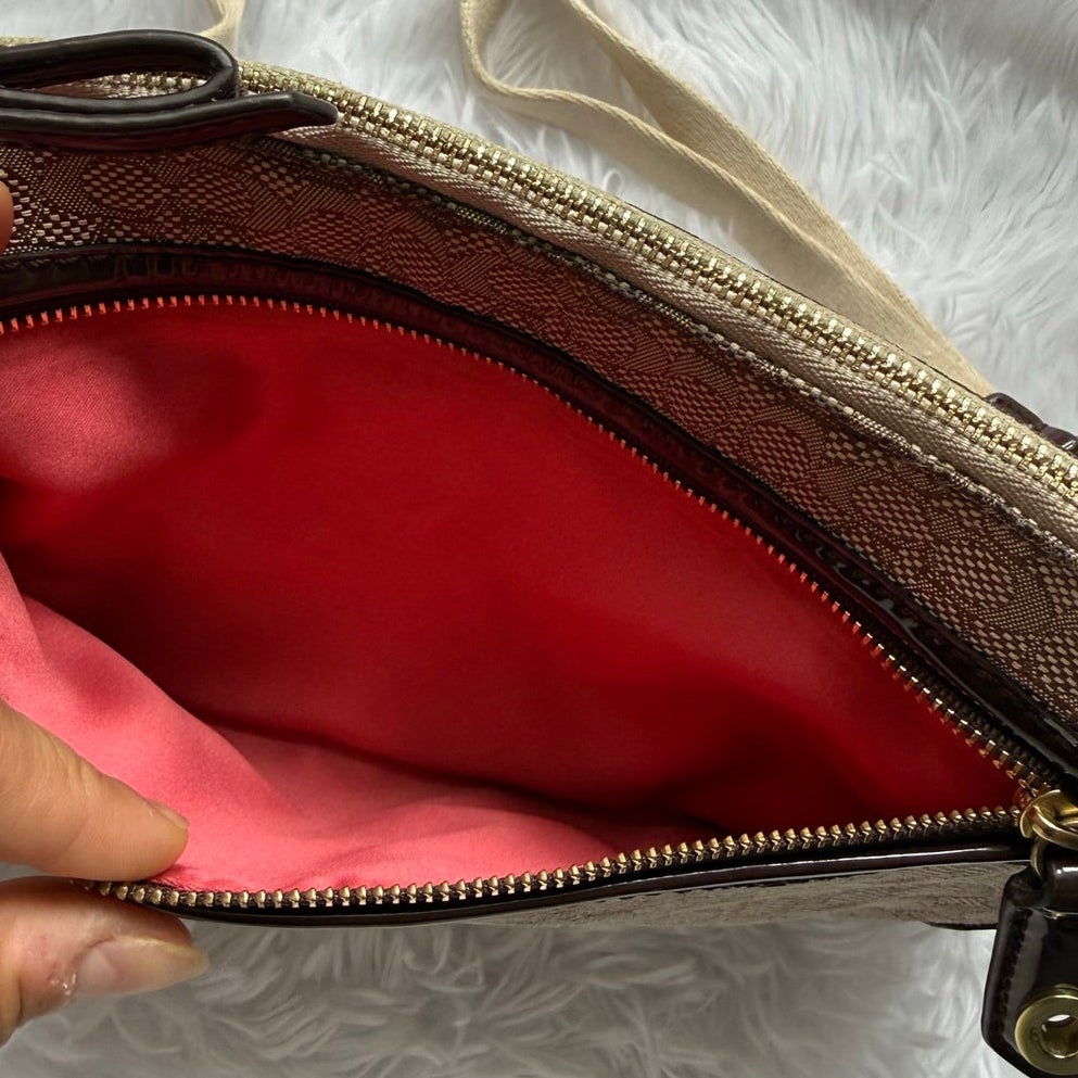 COACH Poppy Signature C Mini Oxford East/West Swingpack Canvas Crossbody