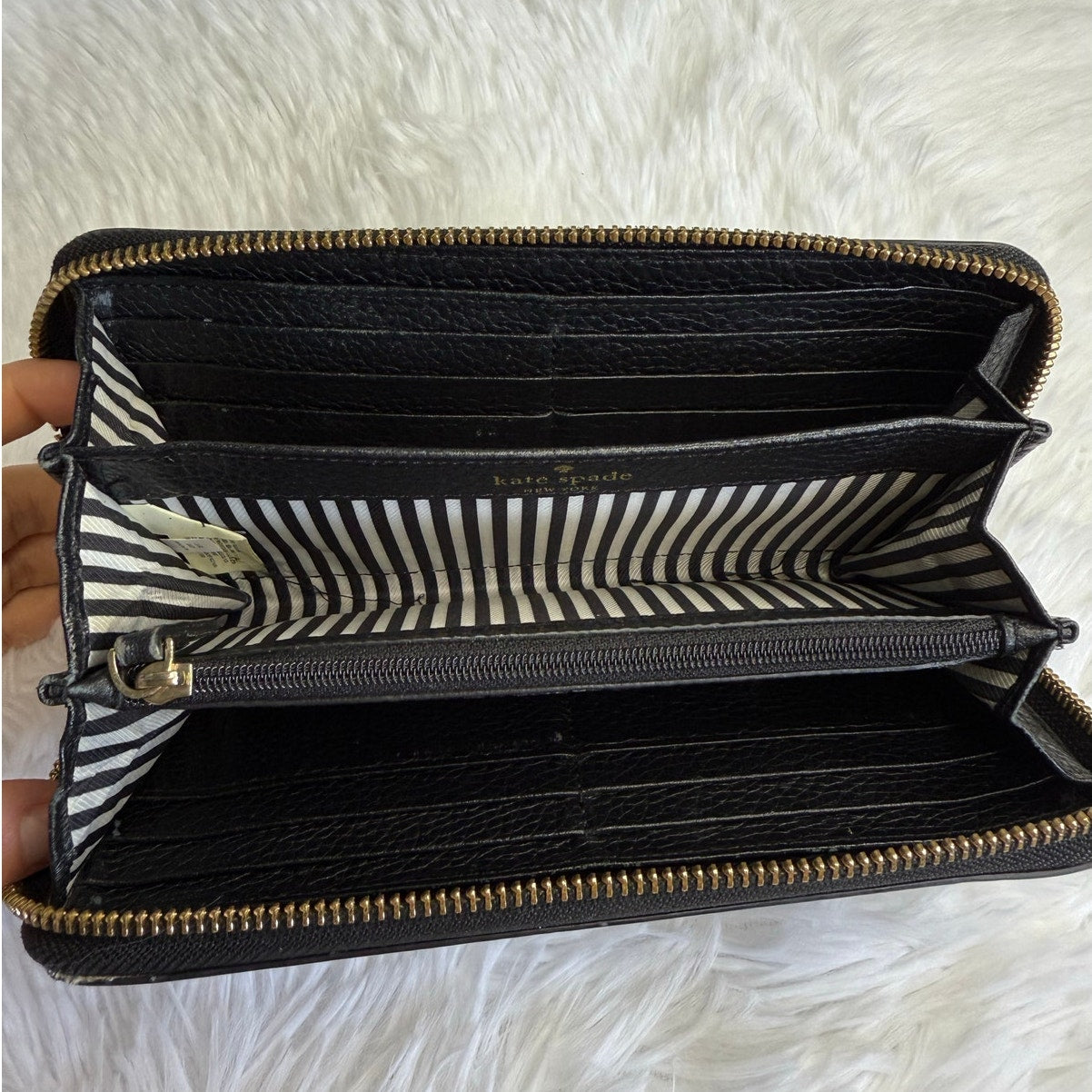 Kate Spade New York Black Zip Around Wallet