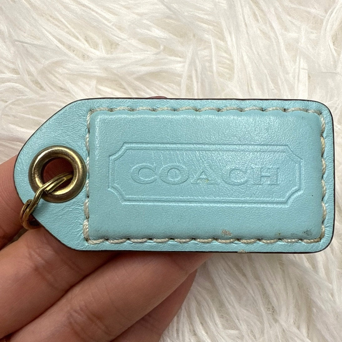 2.5" y2k COACH Vintage Fob Bag Charm Hang tag Hangtag