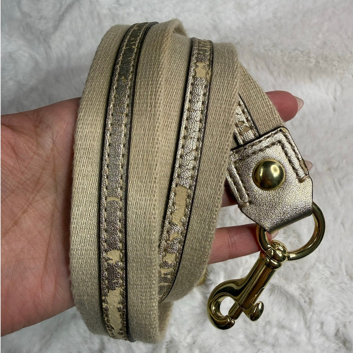 Coach Poppy Gold Cream Replacement Strap