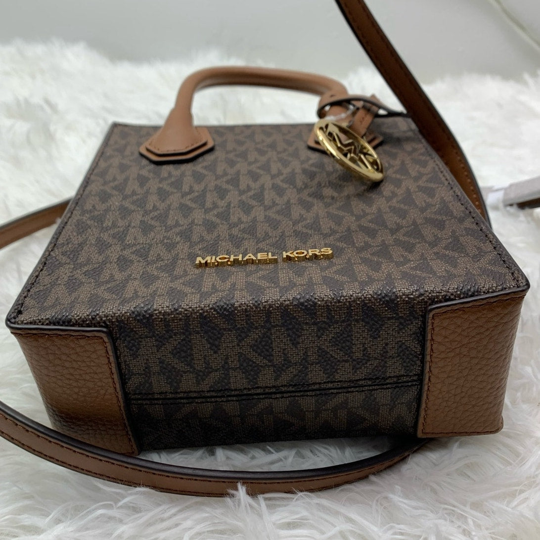 NWT Michael Kors Mercer Extra-Small Logo and Leather Crossbody Bag