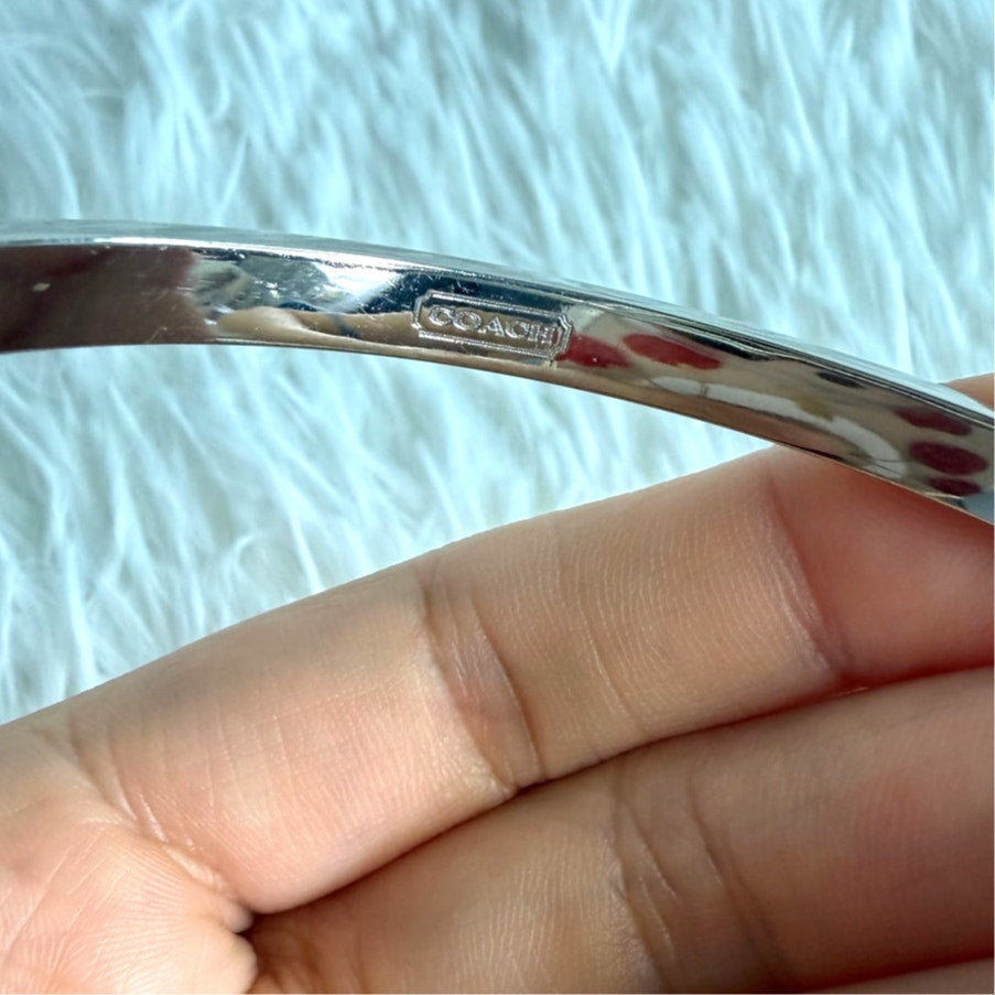 Coach Bangle Bracelet Silver Plated
