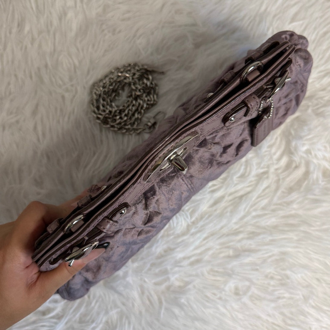 RARE y2k COACH Turnlock Garnet Mini Purse Clutch Handbag