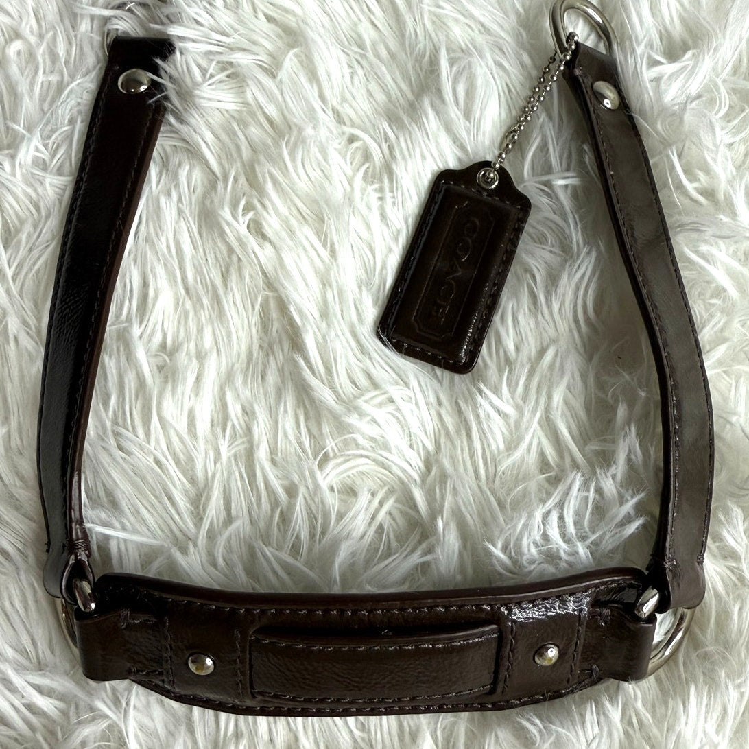 COACH Brown Patent Leather Hangtag Hang tag and Shoulder Replacement Strap