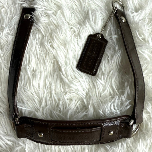 COACH Brown Patent Leather Hangtag Hang tag and Shoulder Replacement Strap