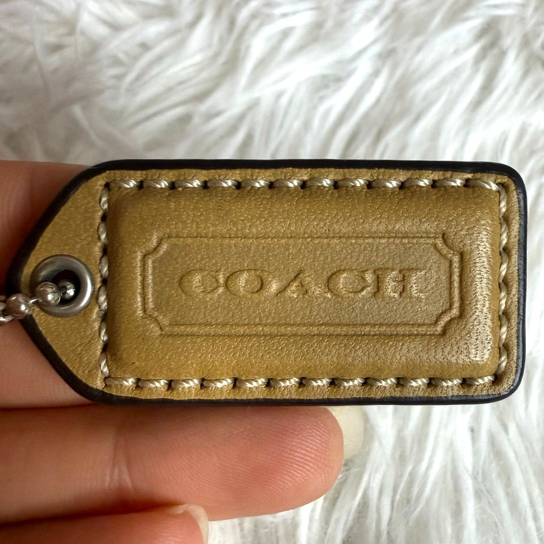 2" y2k COACH Vintage Fob Bag Charm Hang tag Hangtag