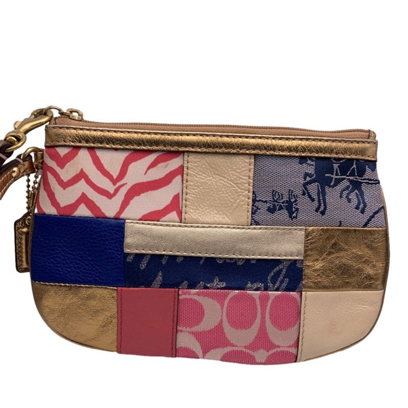 COACH Multi-color Patchwork wristlet