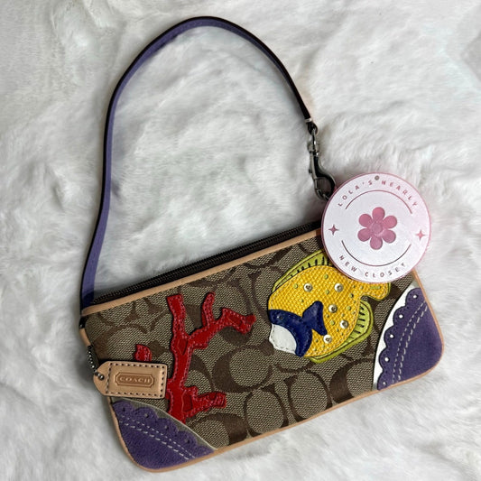 y2k COACH Vintage Limited Ed Signature Fish Wristlet