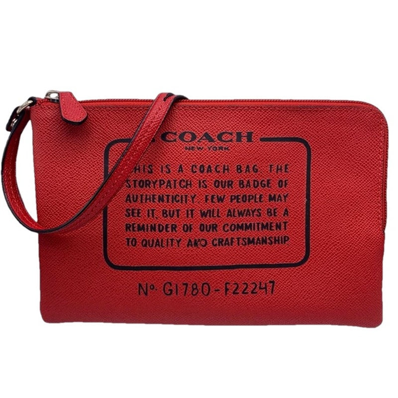 COACH Red Pouch Wristlet