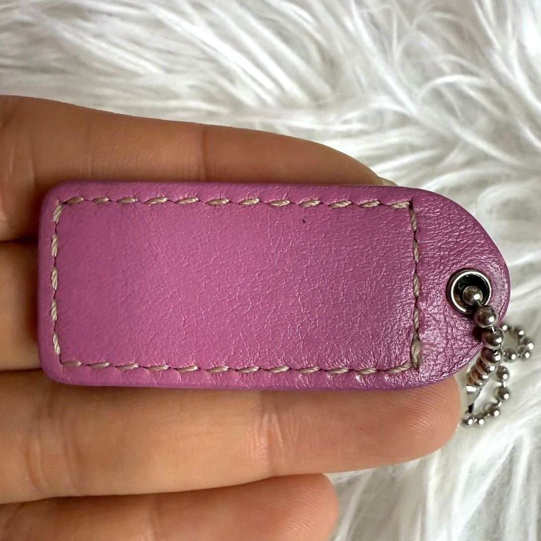 1.5" y2k COACH Vintage Fob Bag Charm Hang tag Hangtag