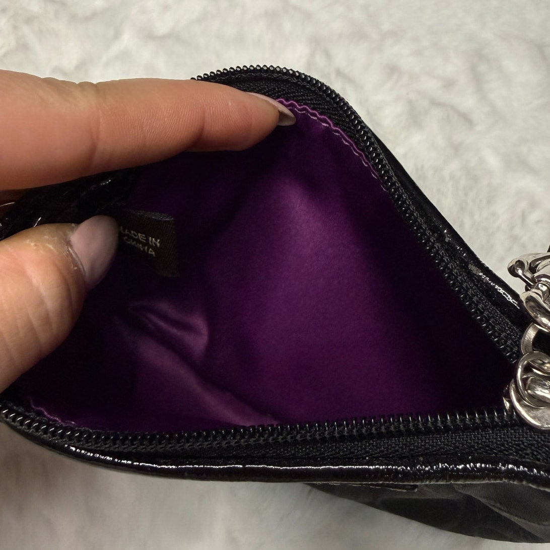 COACH Poppy Black Wristlet