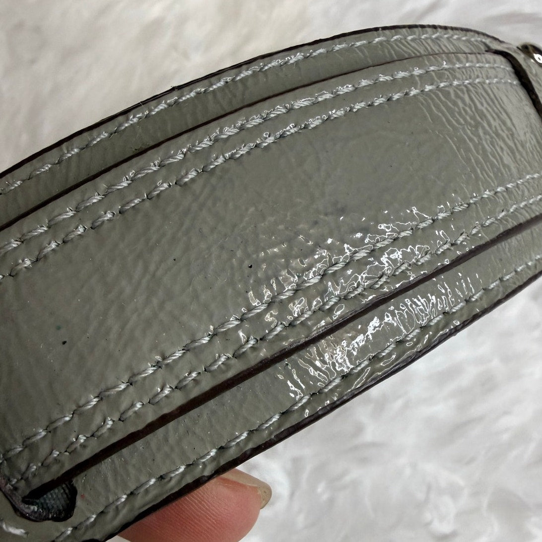 Patent Leather Gray Shoulder Replacement Strap