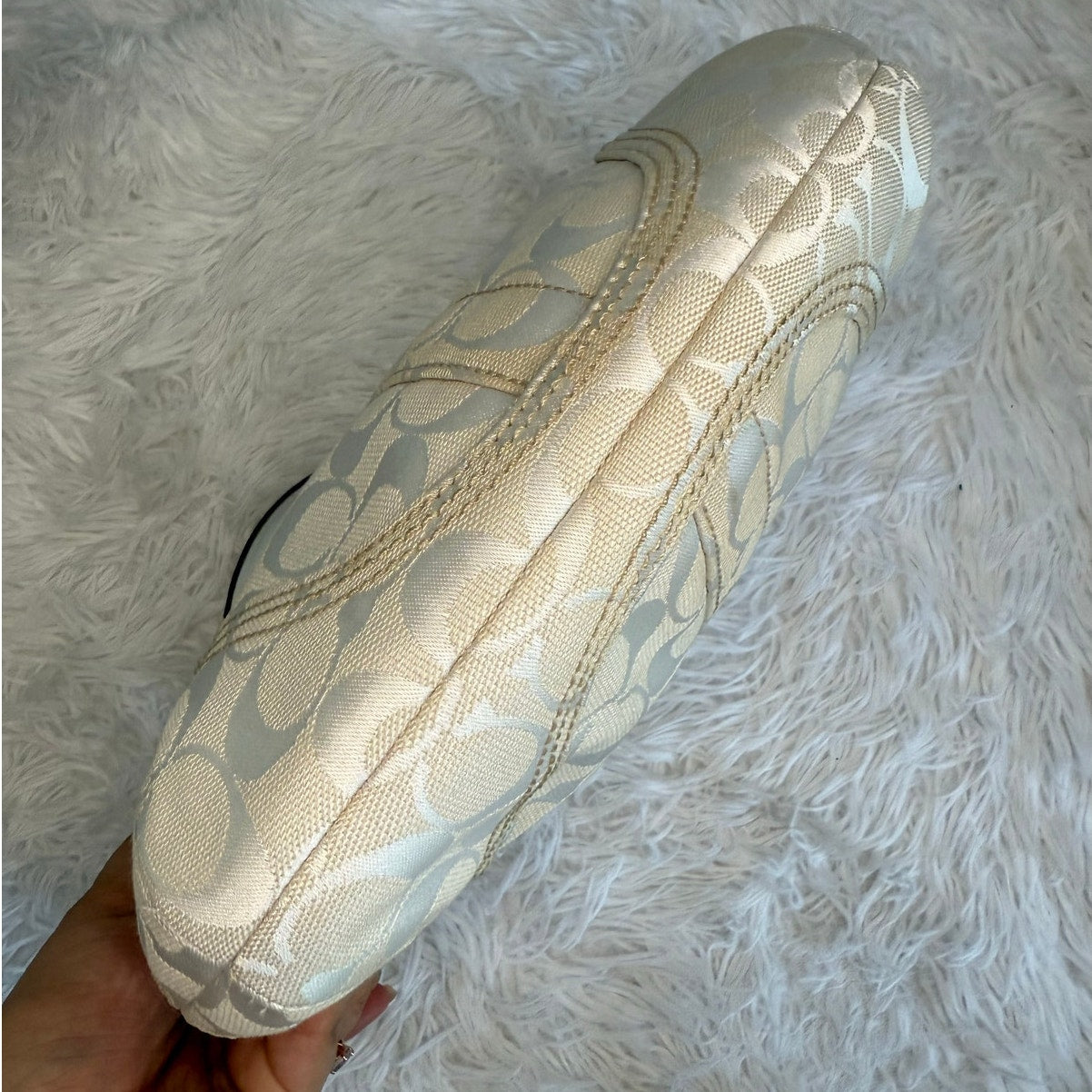 y2k Coach Vintage 2005 Signature 6267 Canvas Leather trim Hobo Bag Shoulder Bag