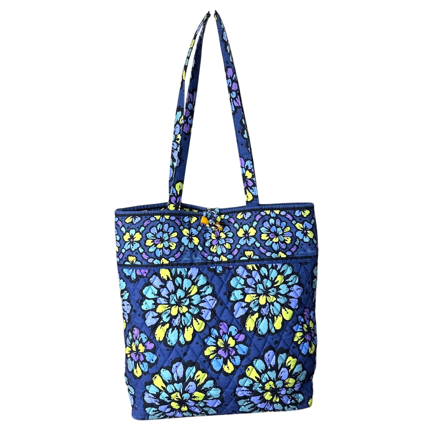 VERA BRADLEY Indigo Pop Blue Flower Tote