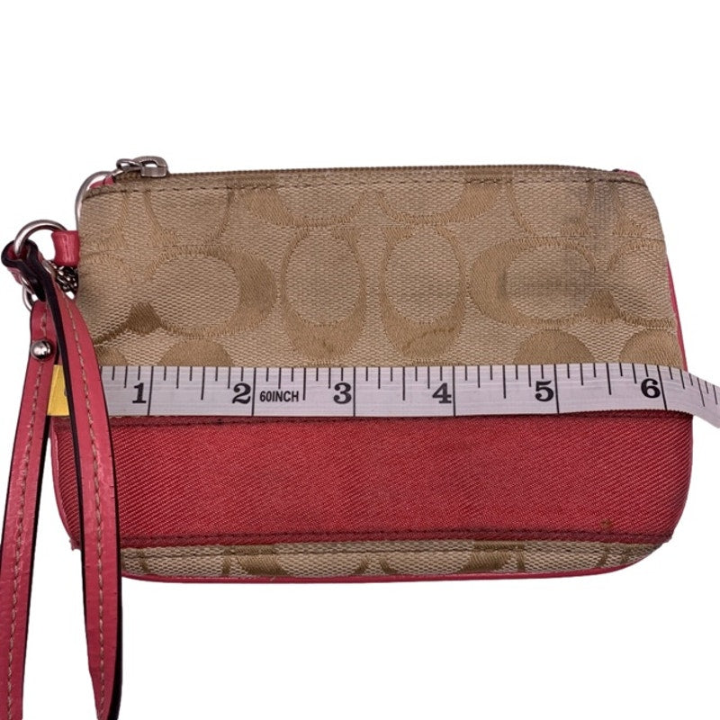 SALE COACH Canvas Wristlet