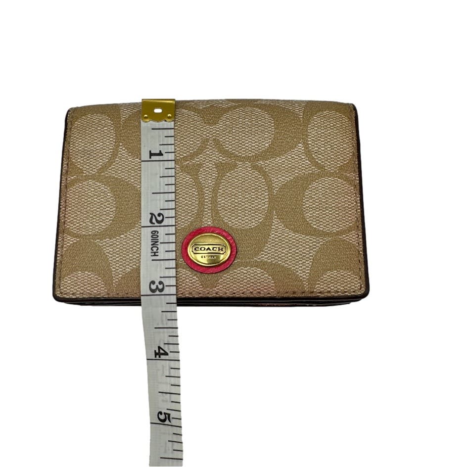 COACH Small Coated Canvas Cardholder / Wallet