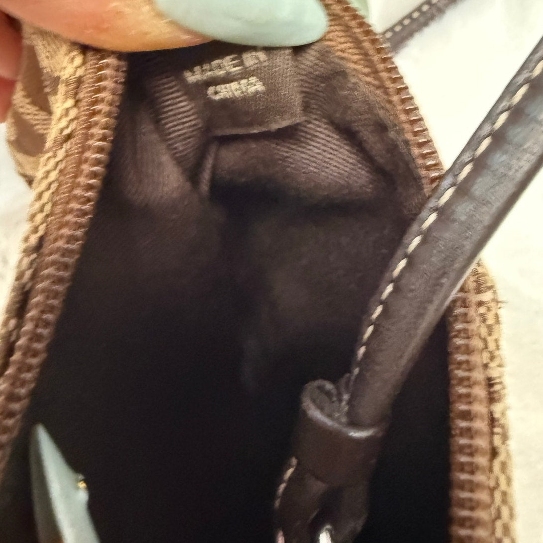 SALE y2k Coach Brown Signature Wristlet