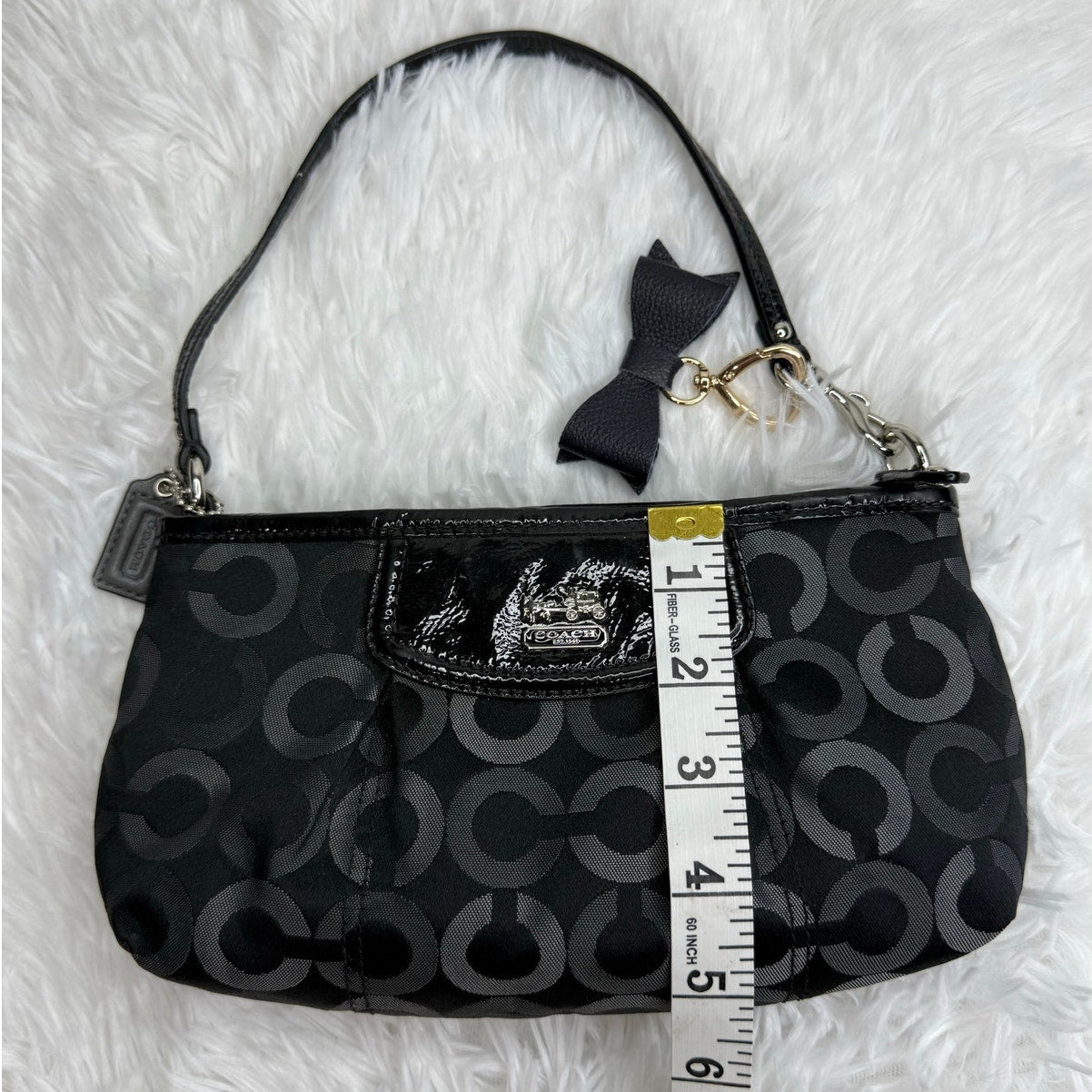 COACH y2k Black Signature Canvas Mini Purse Wristlet