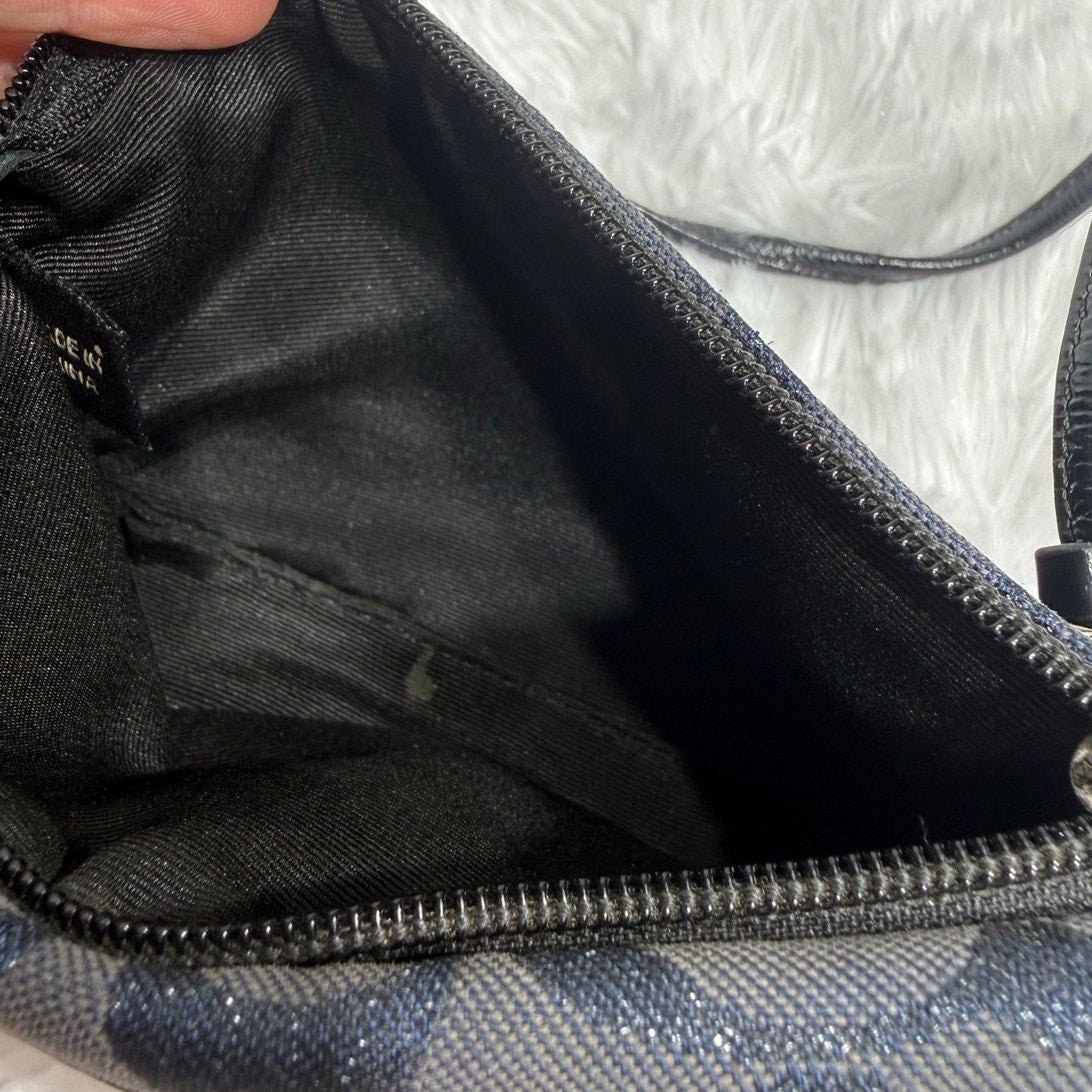 y2k Coach Turnlock Blue Glitter Wristlet