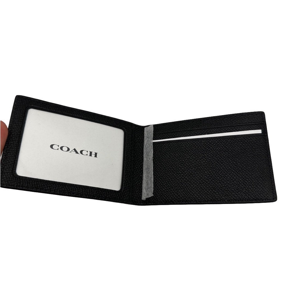 NWOT COACH Black Signature Coated Canvas Wallet Card Holder