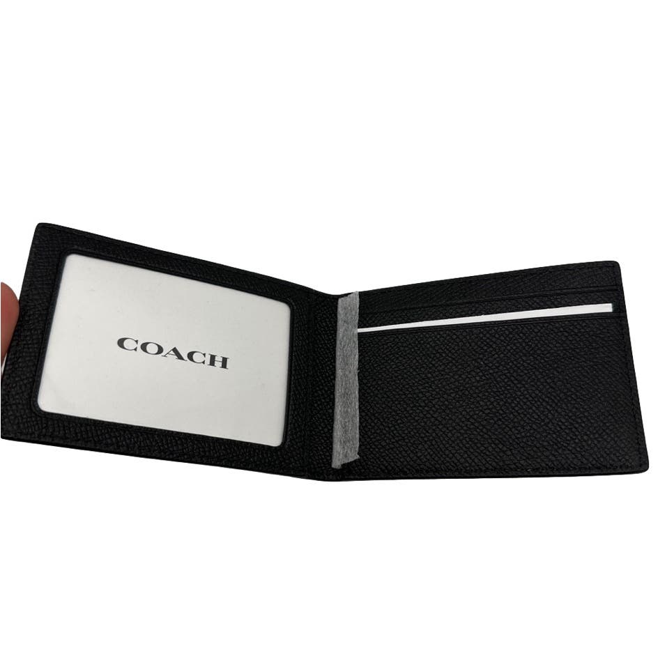 NWOT COACH Black Signature Coated Canvas Wallet / Cardholder