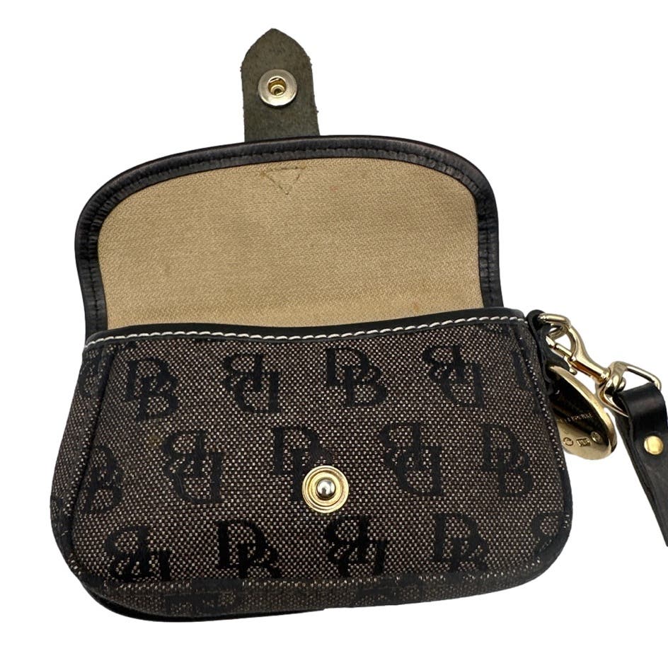 DOONEY & BOURKE Black Signature Canvas Wristlet