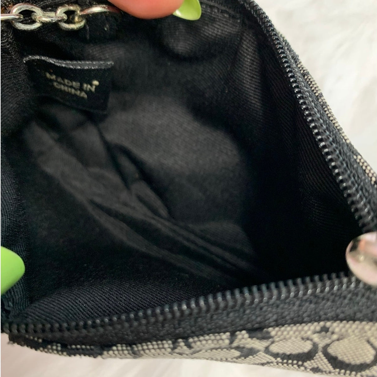 y2k Coach Black Coin Purse Wallet Key Ring