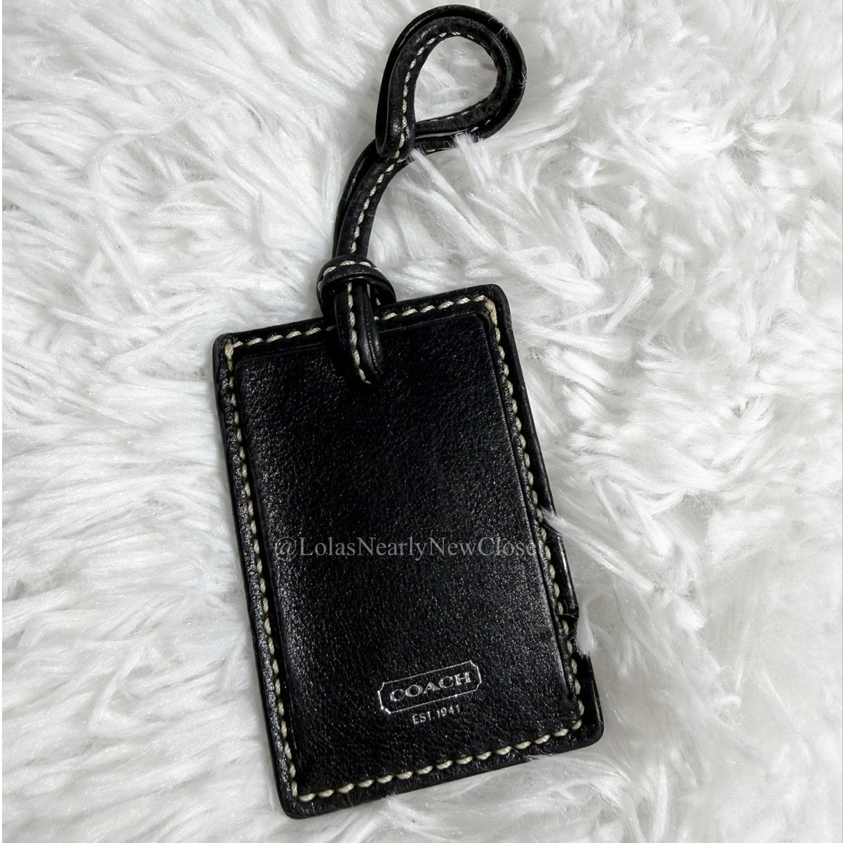 y2k COACH Black Luggage Tag Picture