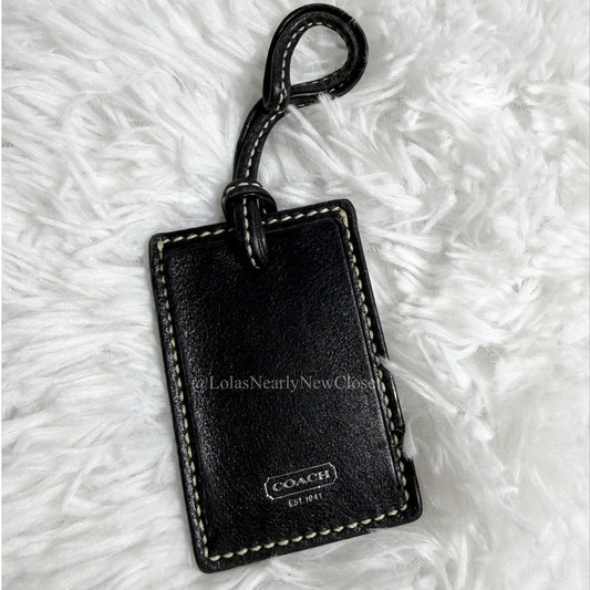 y2k COACH Black Luggage Tag Picture