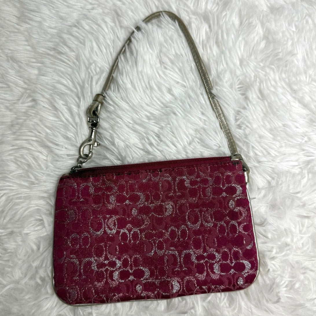 y2k Coach Optic Signature Lurex Wristlet