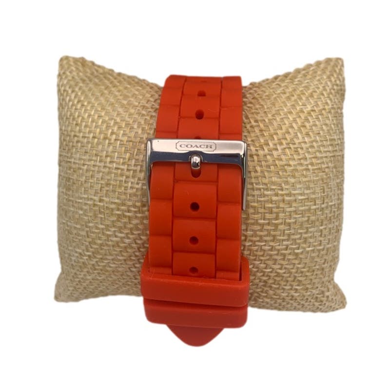 COACH Silver-tone Rubber Band Ladies Wristlet Watch