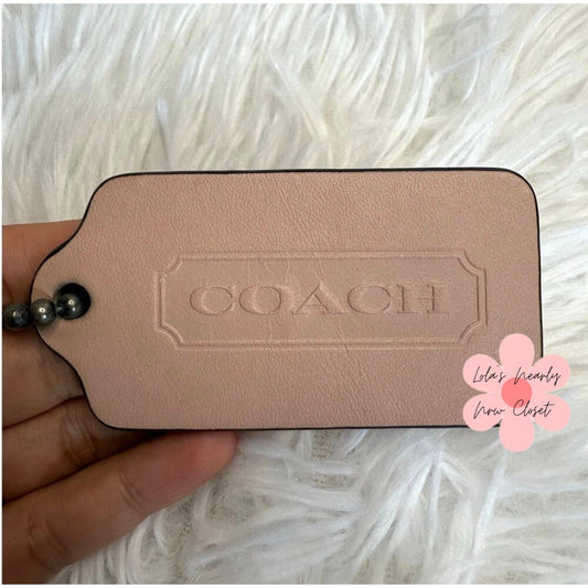 3.5” COACH Legacy Blush Pink Fob Bag Charm Hang tag Hangtag