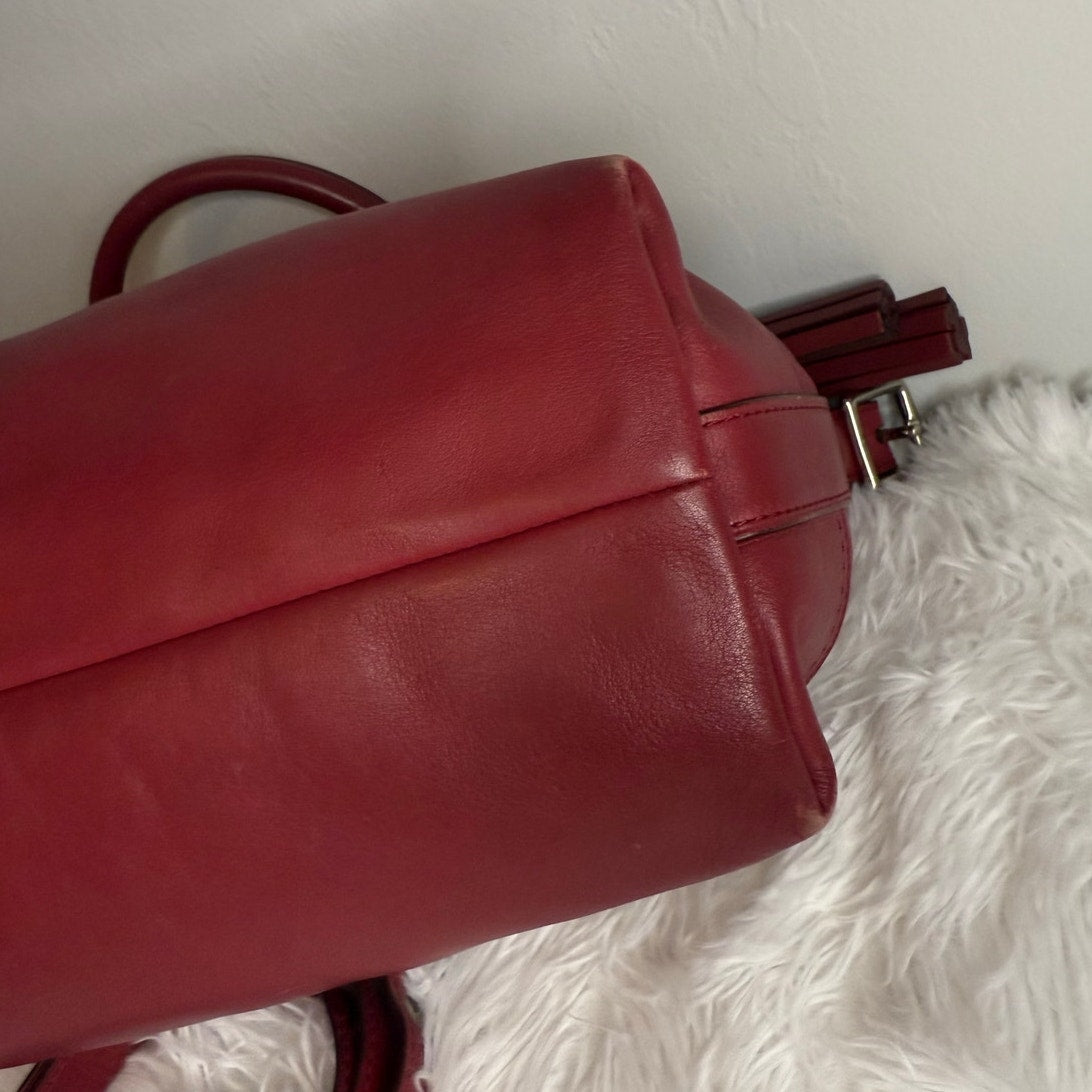 COACH Legacy Molly Duffle tote satchel purse handbag Cognac Glove Leather