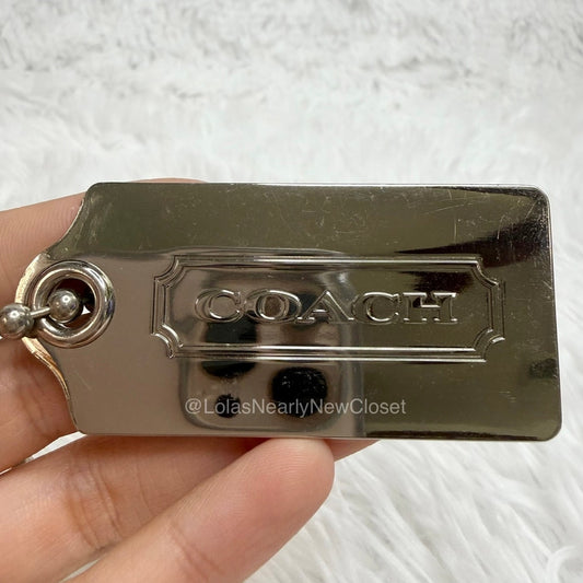 2.5" COACH Metal Thick Fob Bag Charm Hang tag Hangtag