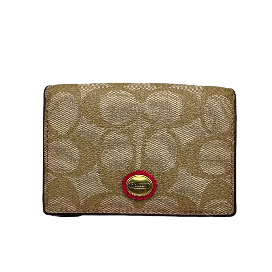 COACH Small Coated Canvas Cardholder / Wallet