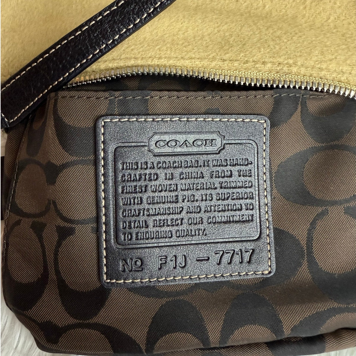 y2k Coach Vintage Demi Camel Hair Mini Purse Shoulder Bag