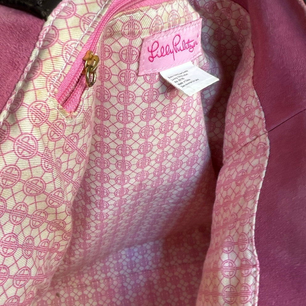 Lilly Puliyzer Brown Pink Shoulder bag Tote Purse